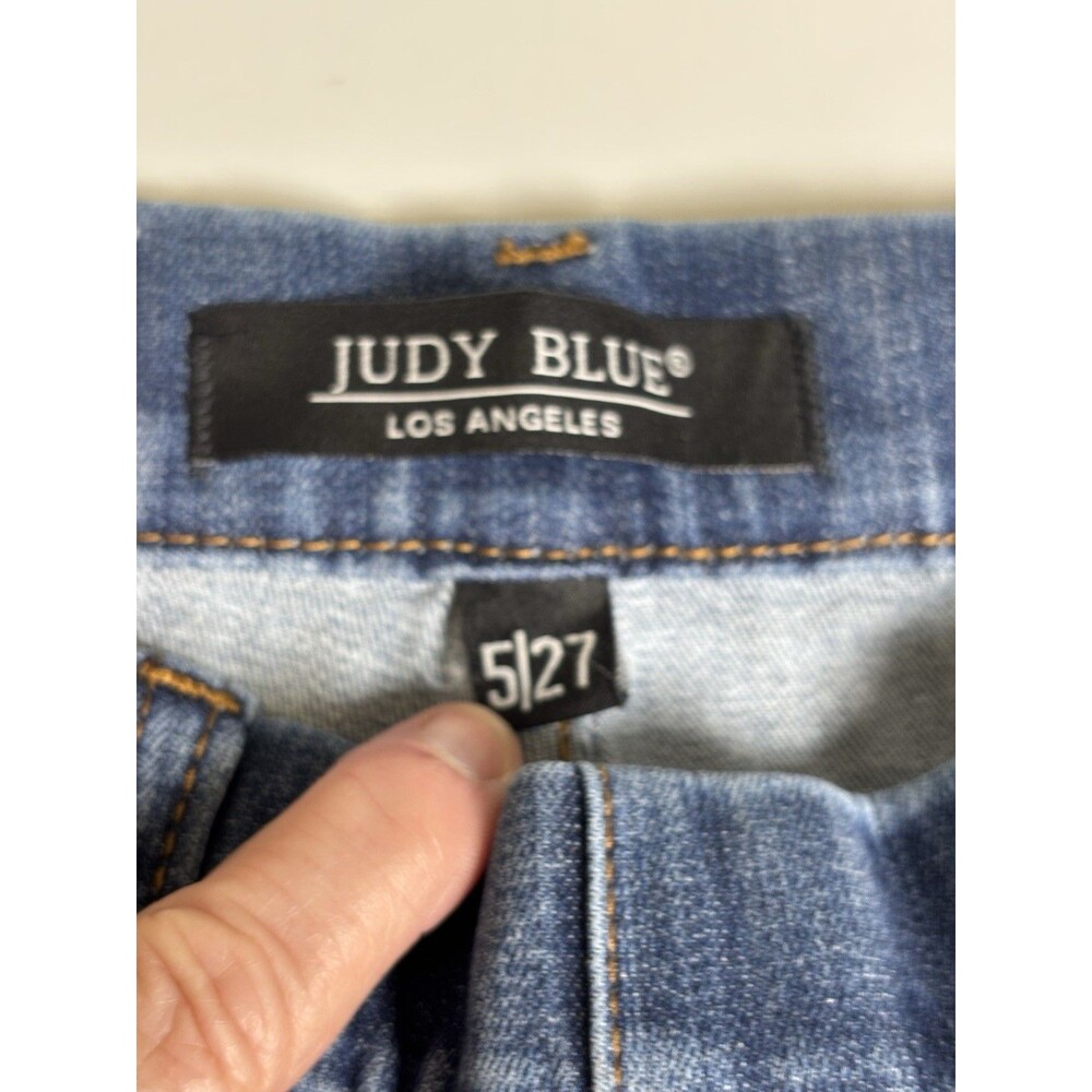 Judy Blue Boyfriend Fit Hi Elastic Waist Pull-on Cuffed Ankle Jeans SIZE 5NWOT - Picture 6 of 9